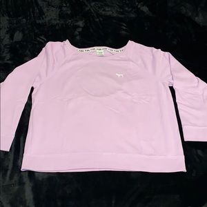 PINK Women’s crew neck pullover with back cutout